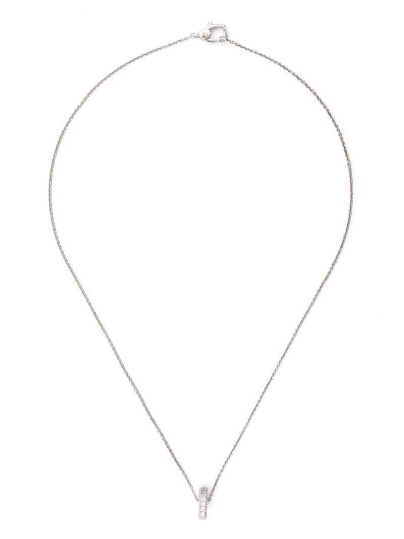 18k White Gold Hug Diamond Necklace