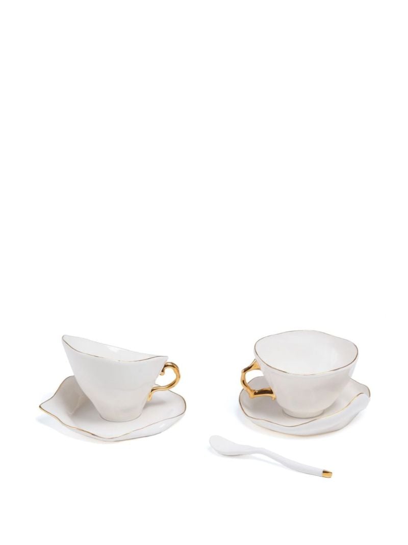 White Meltdown Tea Set