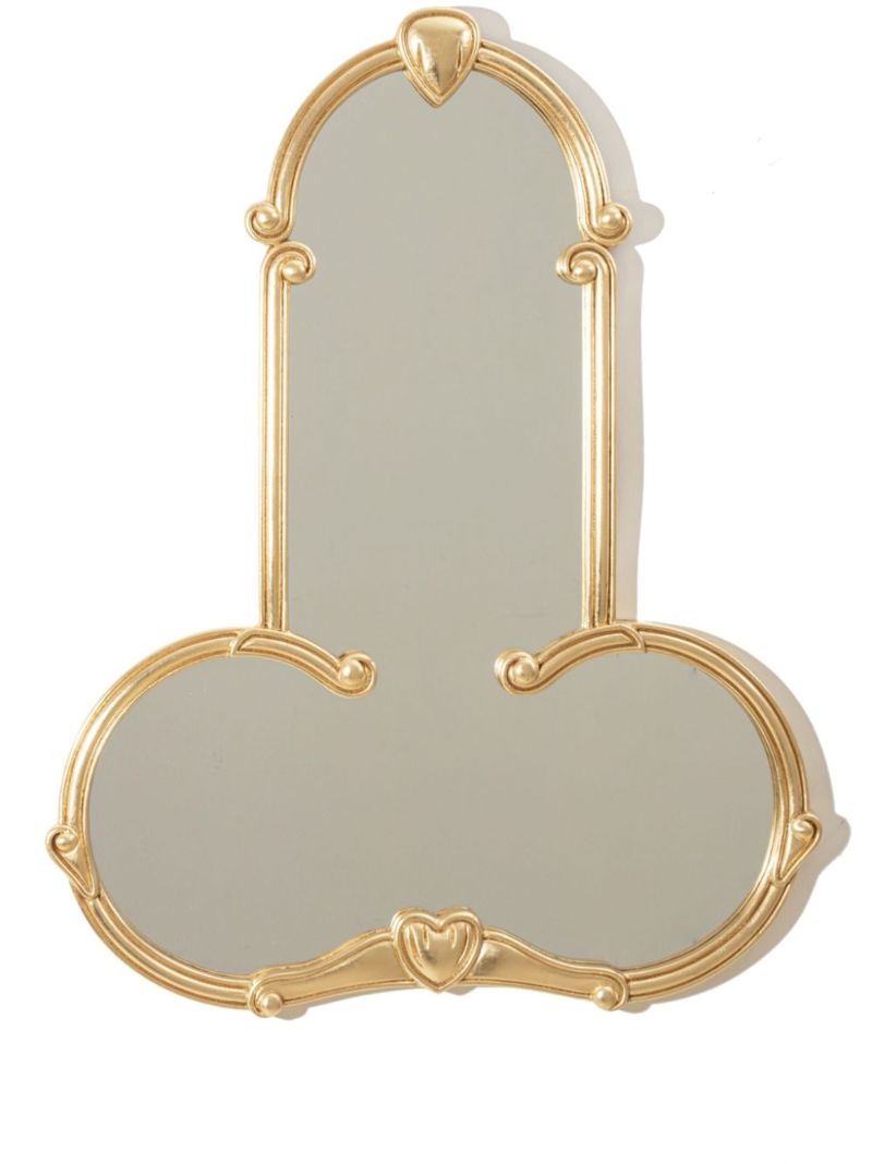 Gold-tone Liberty Wood Mirror