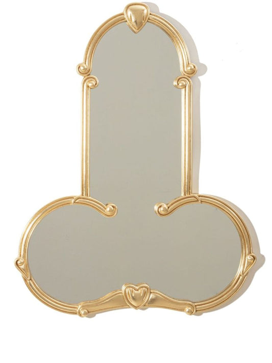 Gold-tone Liberty Wood Mirror
