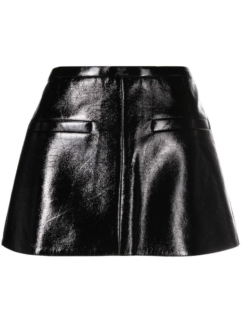 Black Heritage Vinyl Mini Skirt