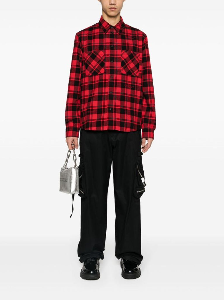 Black Cotton Cargo Trousers