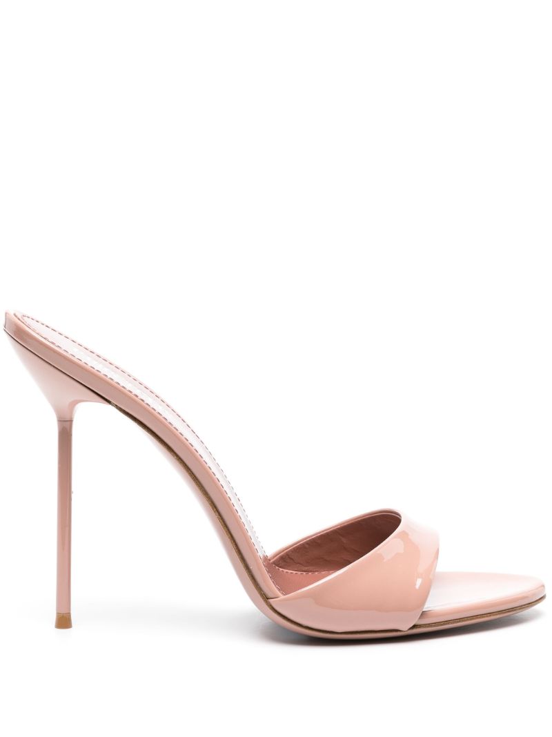Pink Lidia 105 Patent Leather Mules