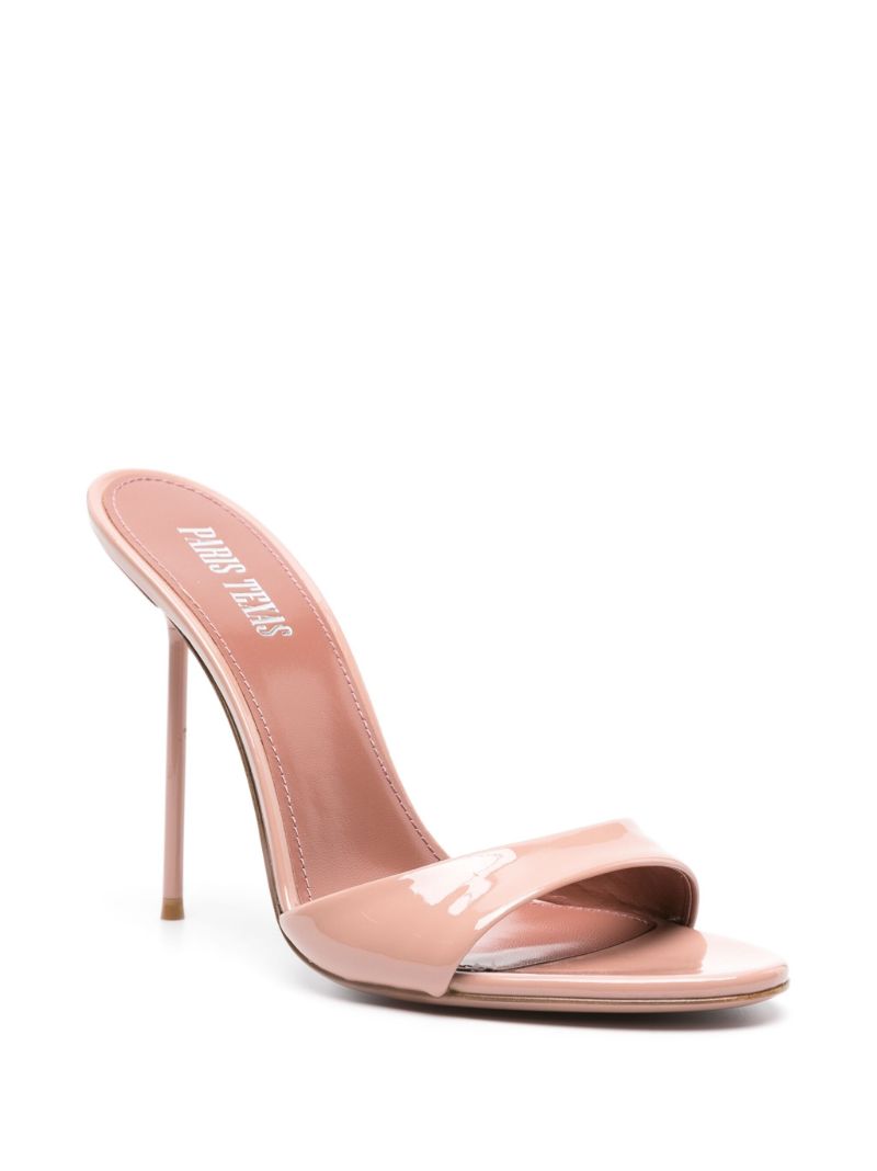 Pink Lidia 105 Patent Leather Mules