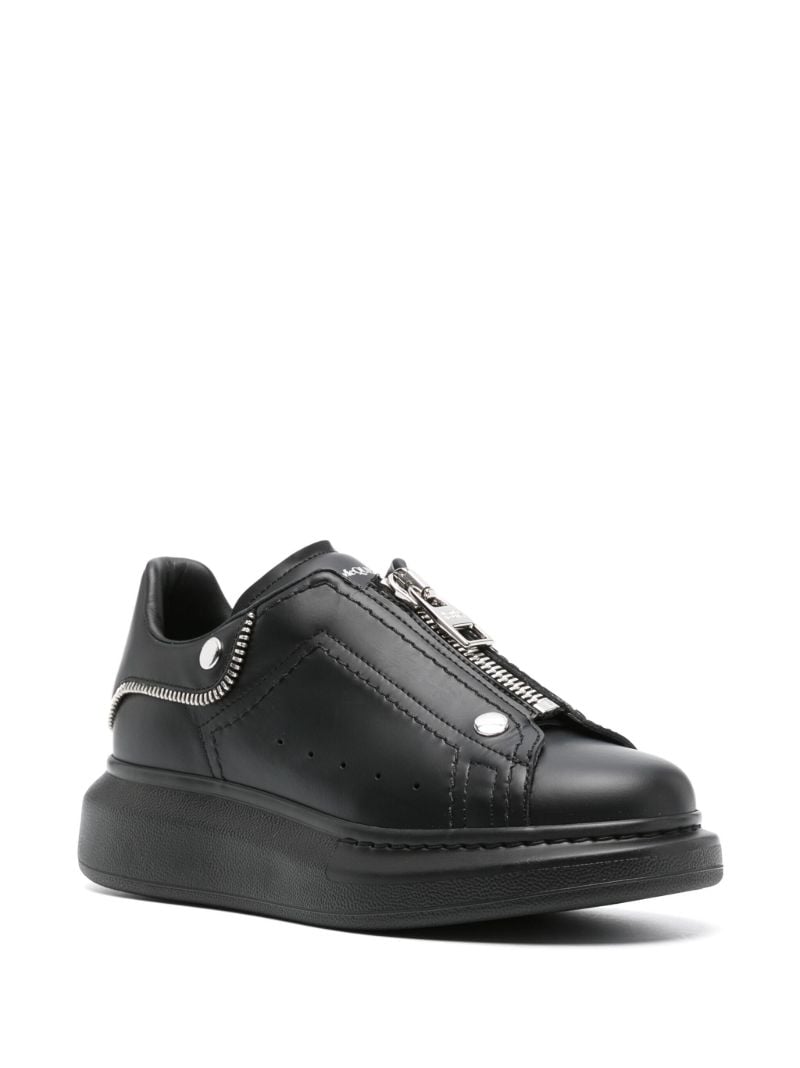 Black Oversized Leather Sneakers
