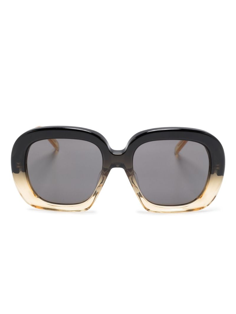 Black Square Halfmoon Sunglasses