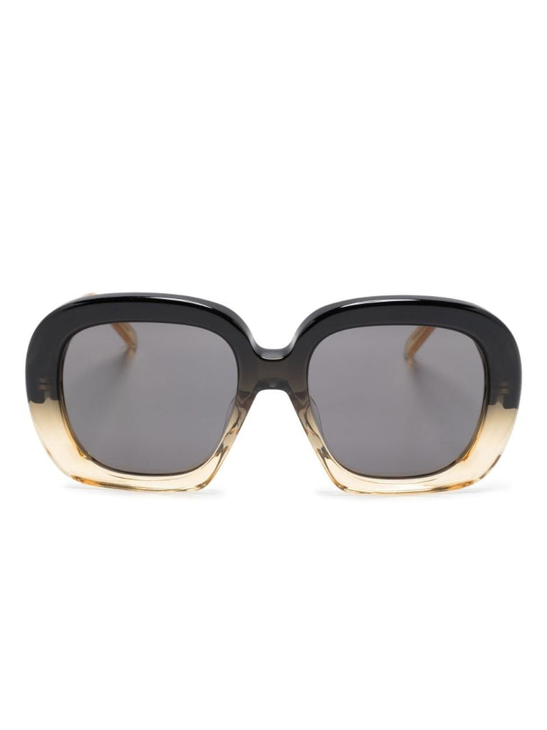 Black Square Halfmoon Sunglasses