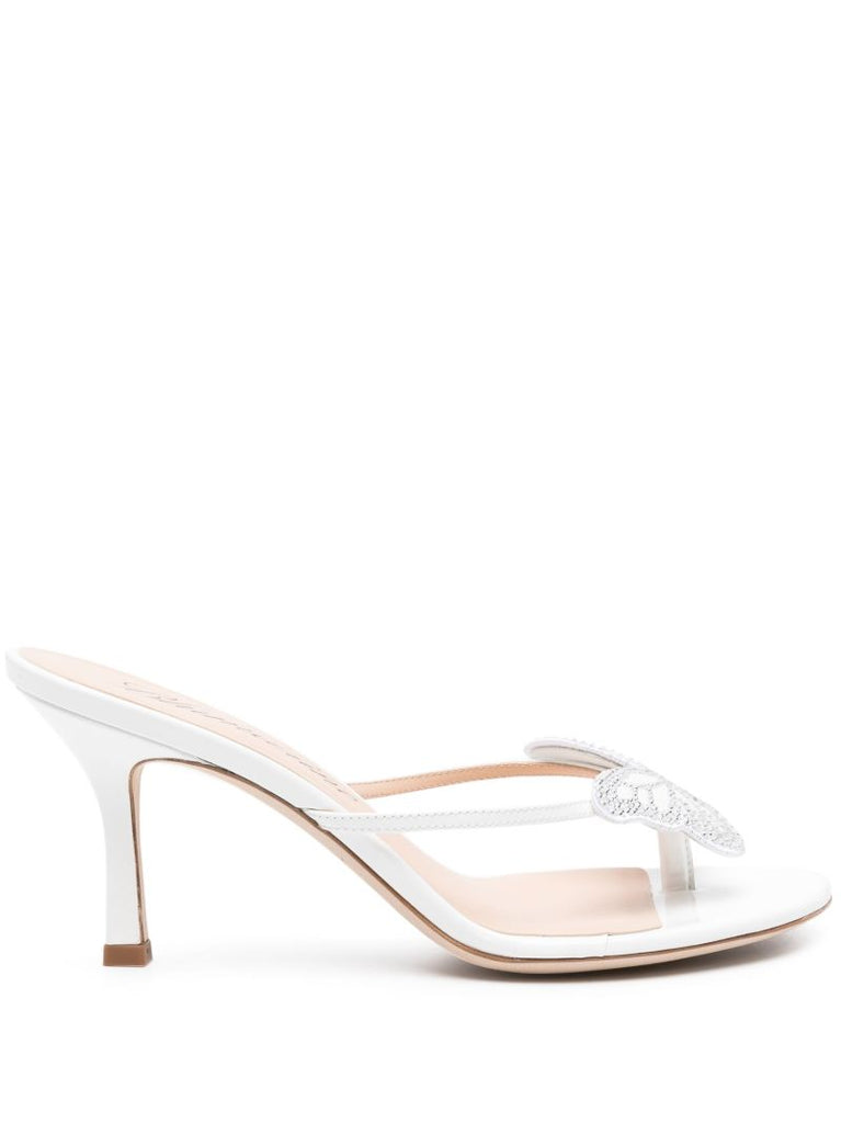 White Butterfly 75 Leather Sandals
