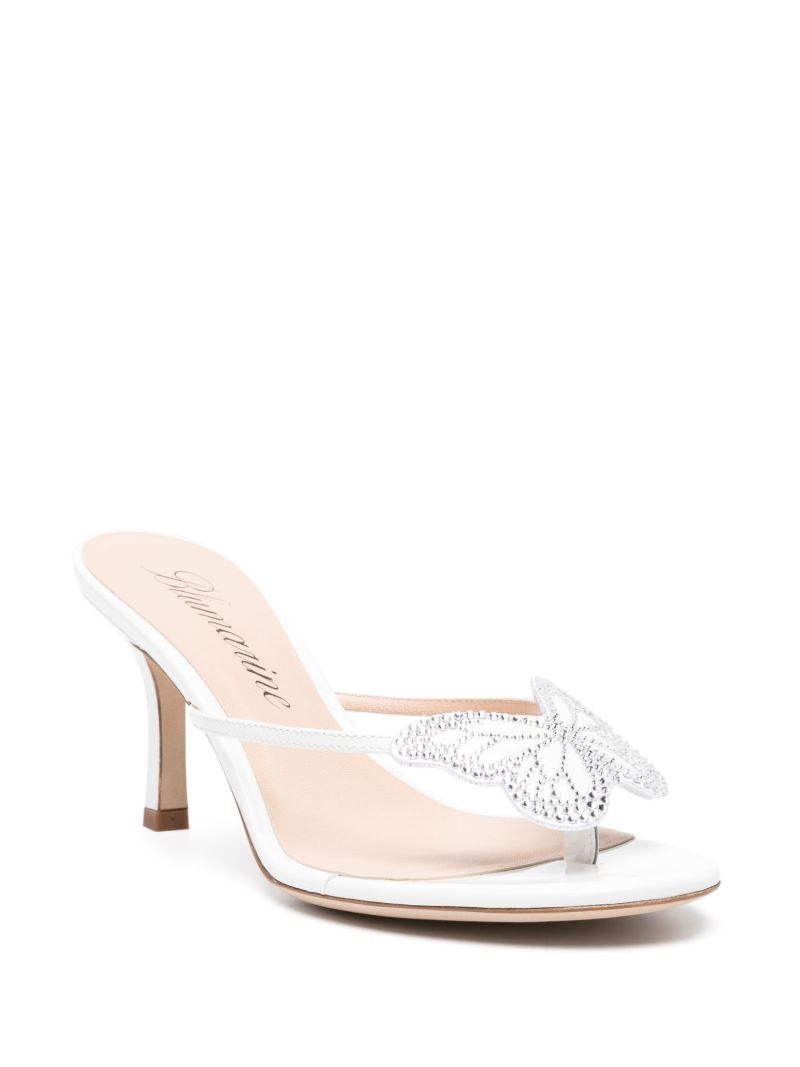 White Butterfly 75 Leather Sandals