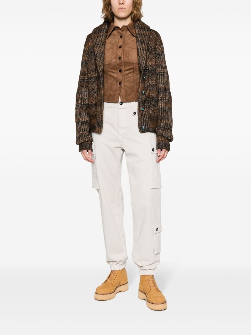 Neutral Jodi Cotton Cargo Trousers
