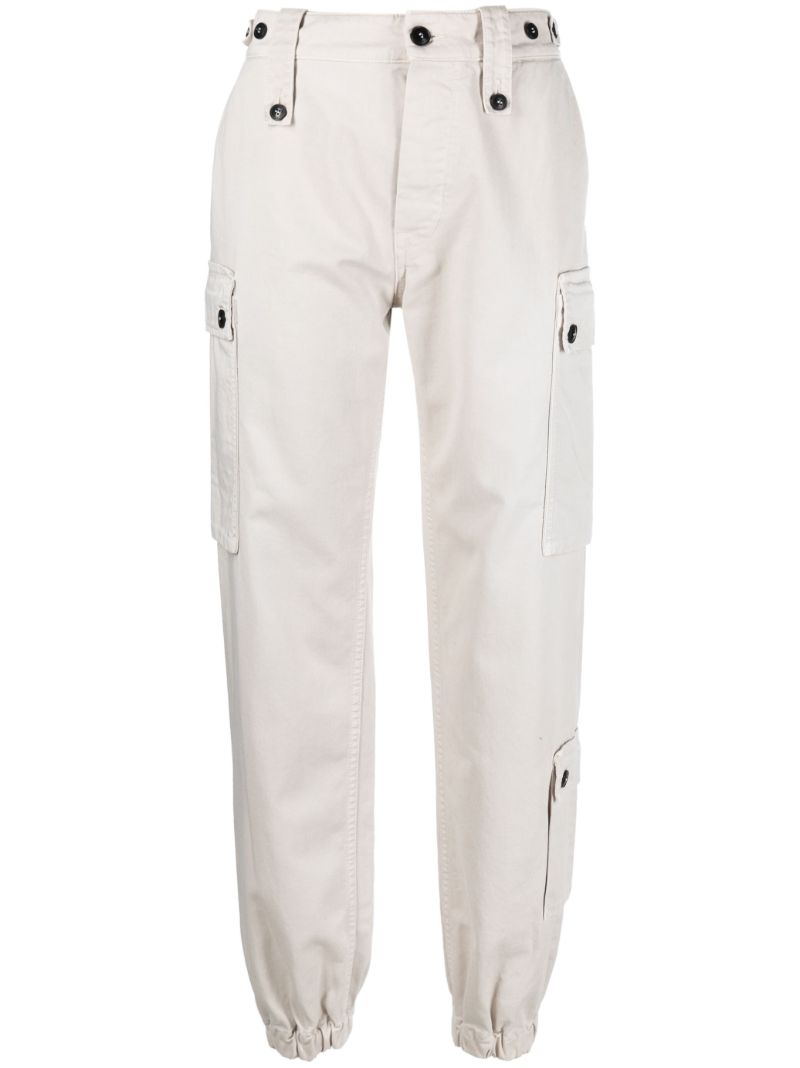 Neutral Jodi Cotton Cargo Trousers