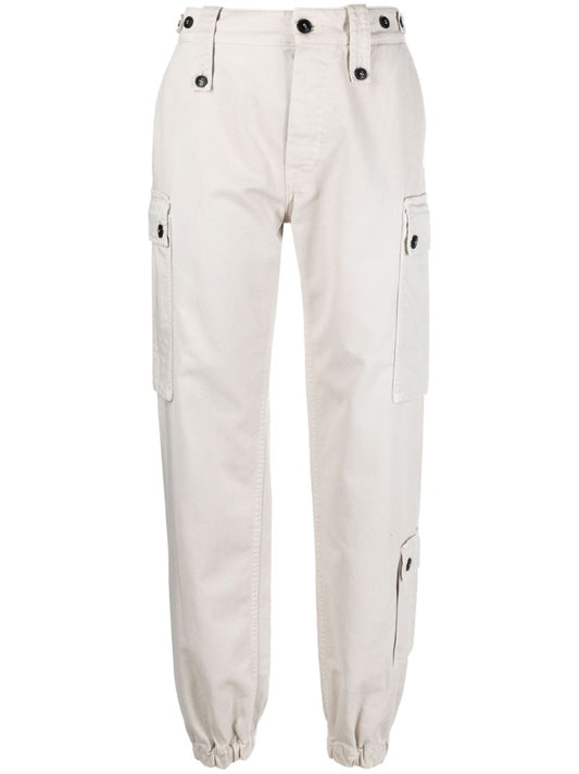 Neutral Jodi Cotton Cargo Trousers