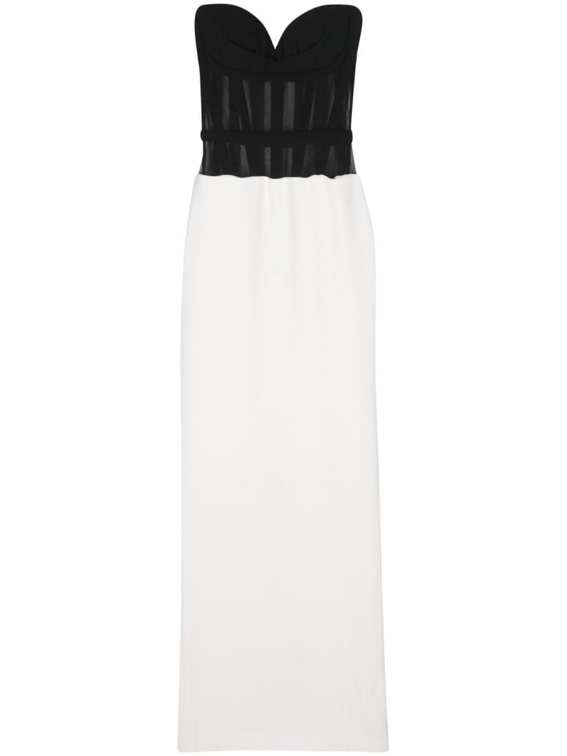 White Panelled Corset-bodice Gown