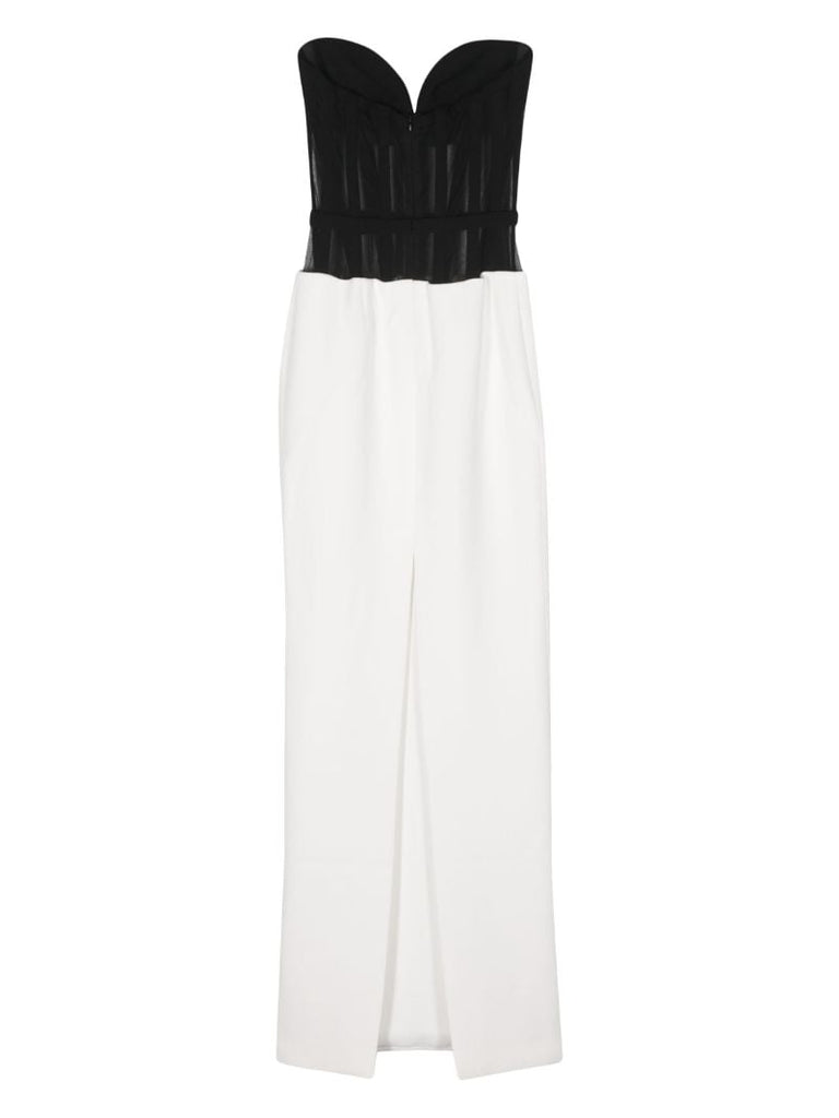 White Panelled Corset-bodice Gown