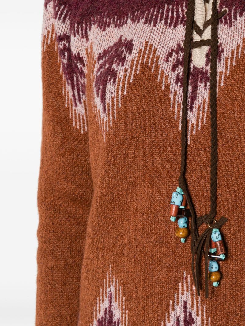 Brown Leanne Intarsia Sweater