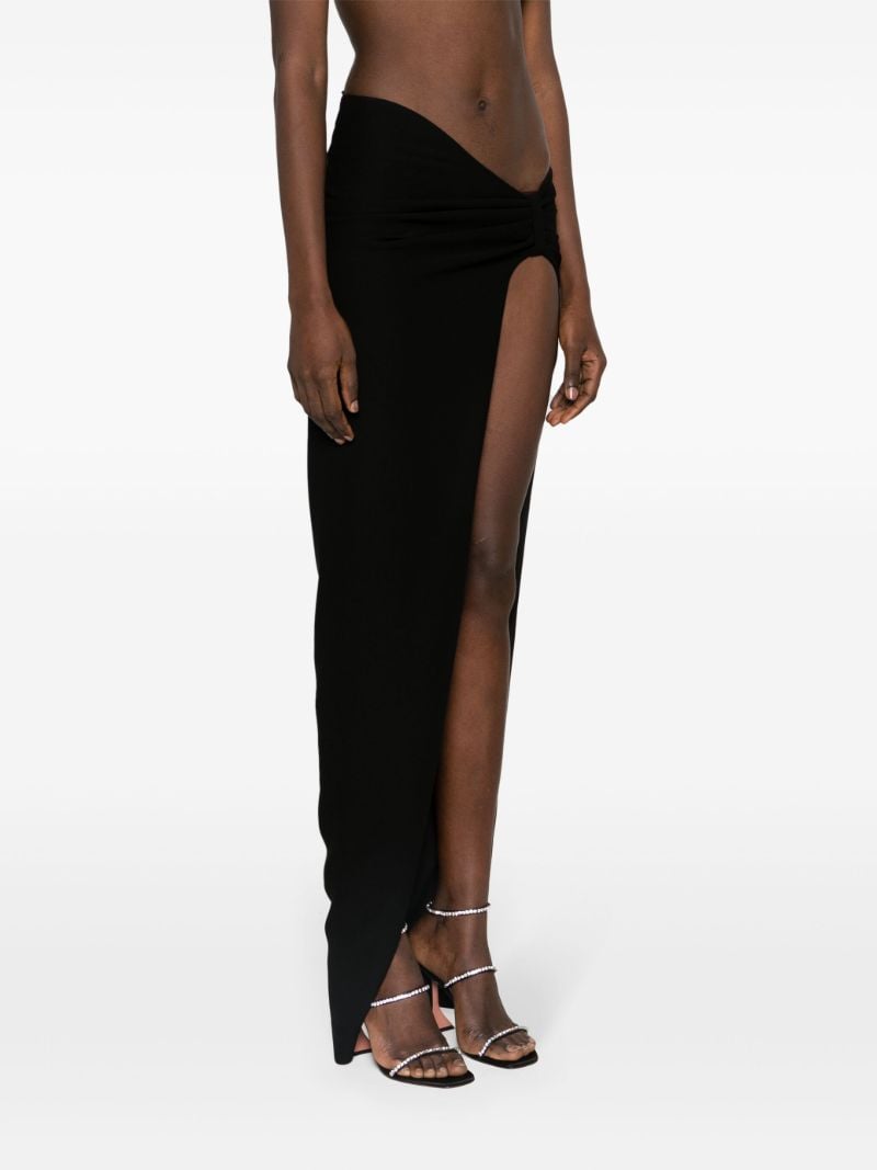 Black Asymmetric Maxi Skirt