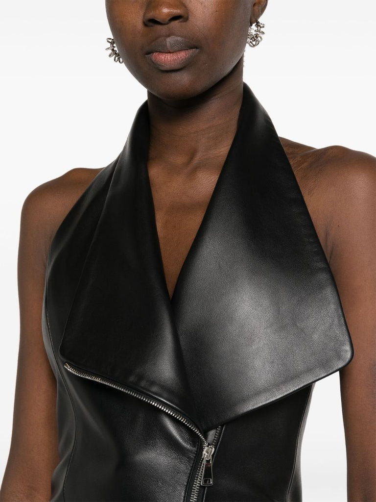 Black Leather Maxi Dress