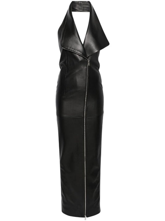 Black Leather Maxi Dress