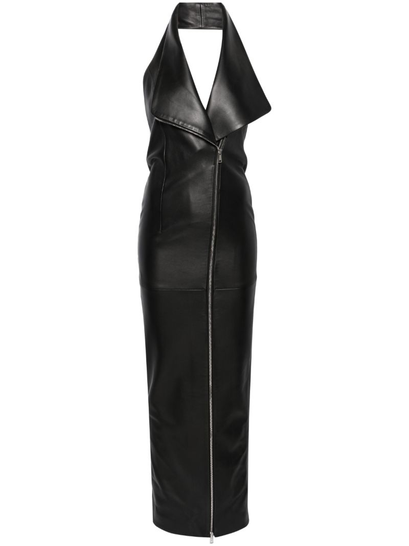 Black Leather Maxi Dress