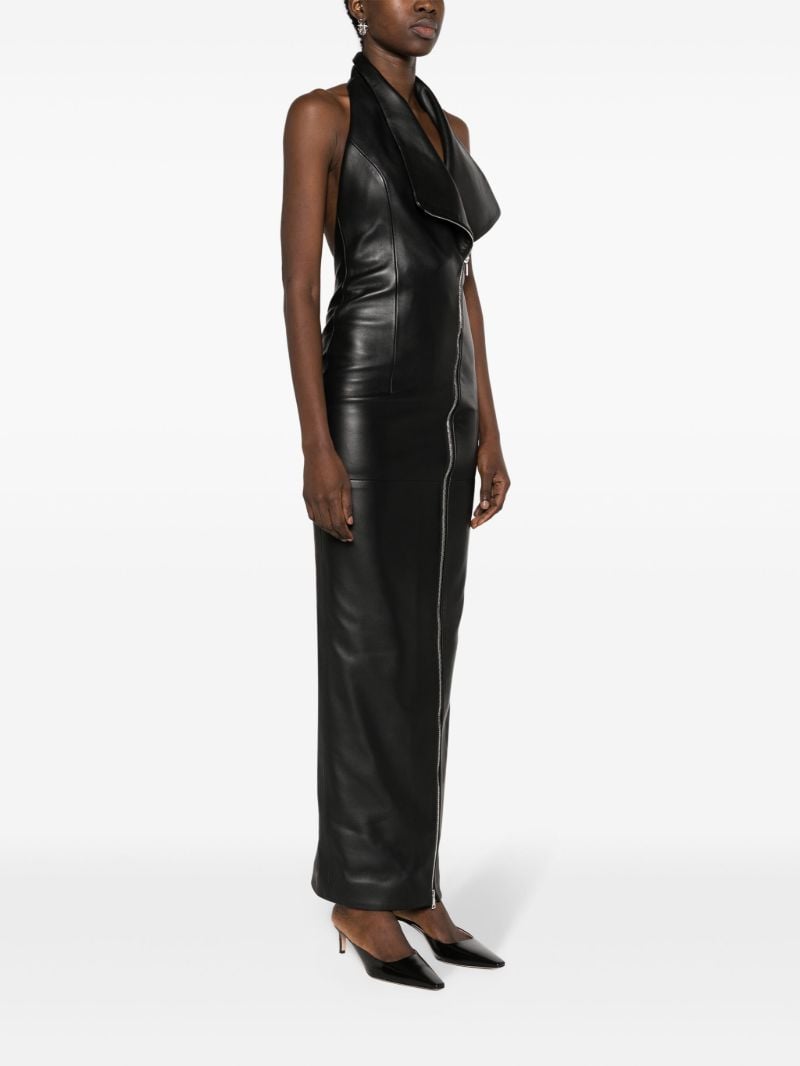 Black Leather Maxi Dress