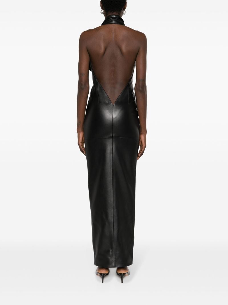 Black Leather Maxi Dress