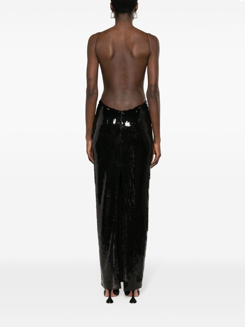 Black Elsa Sequinned Gown
