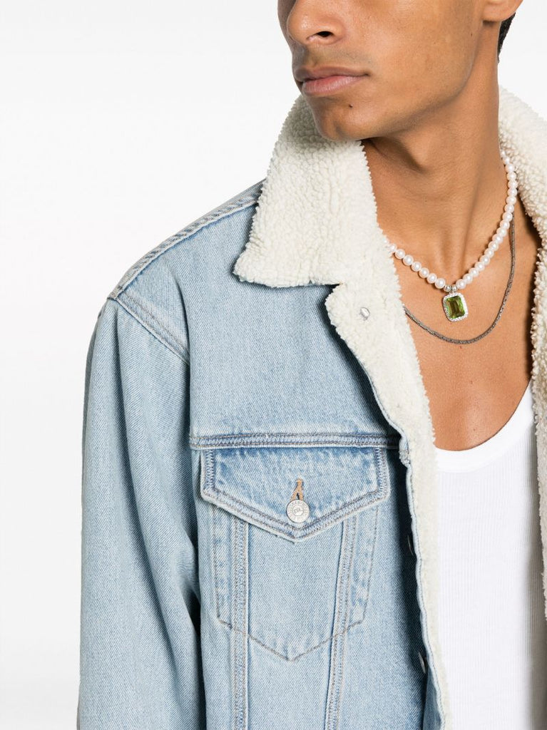 X Levi's Blue Denim Trucker Jacket