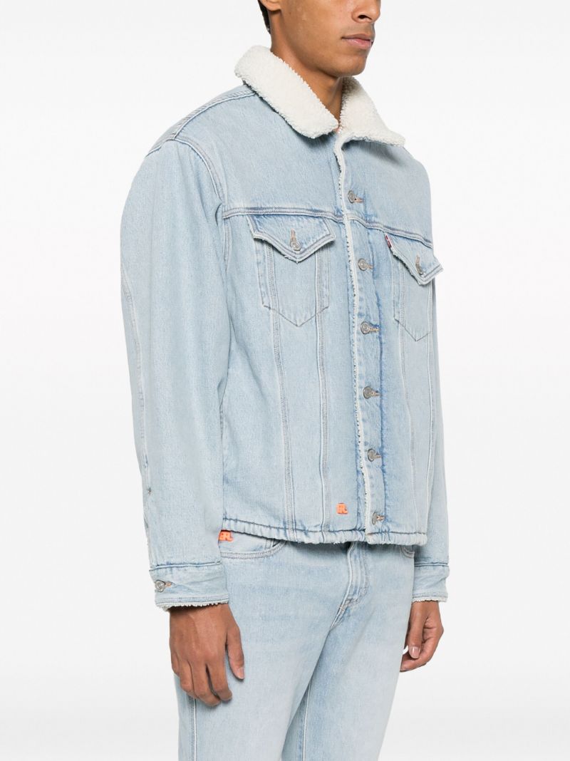 X Levi's Blue Denim Trucker Jacket