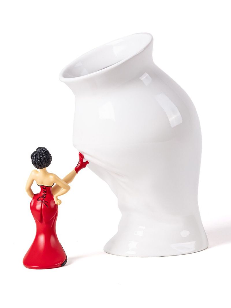 White Circus Porcelain Vase