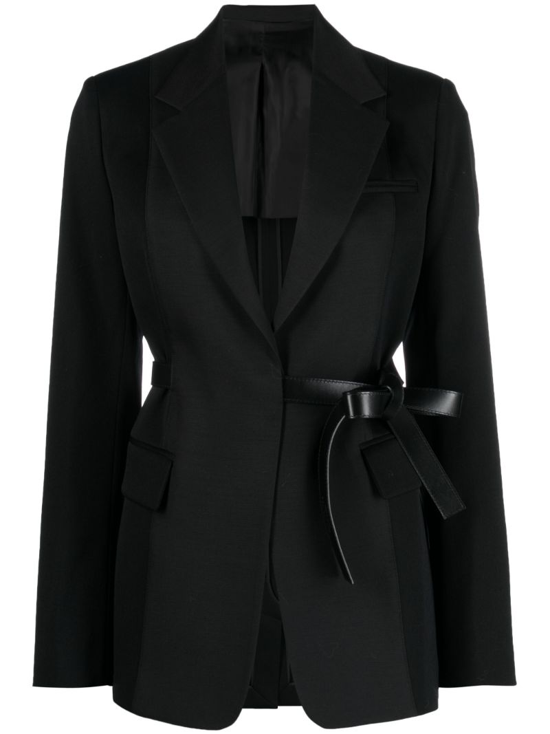 Black Belted Single-breasted Blazer