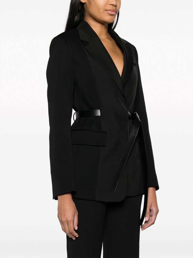 Black Belted Single-breasted Blazer