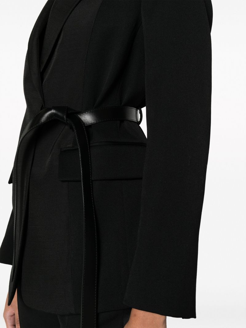 Black Belted Single-breasted Blazer