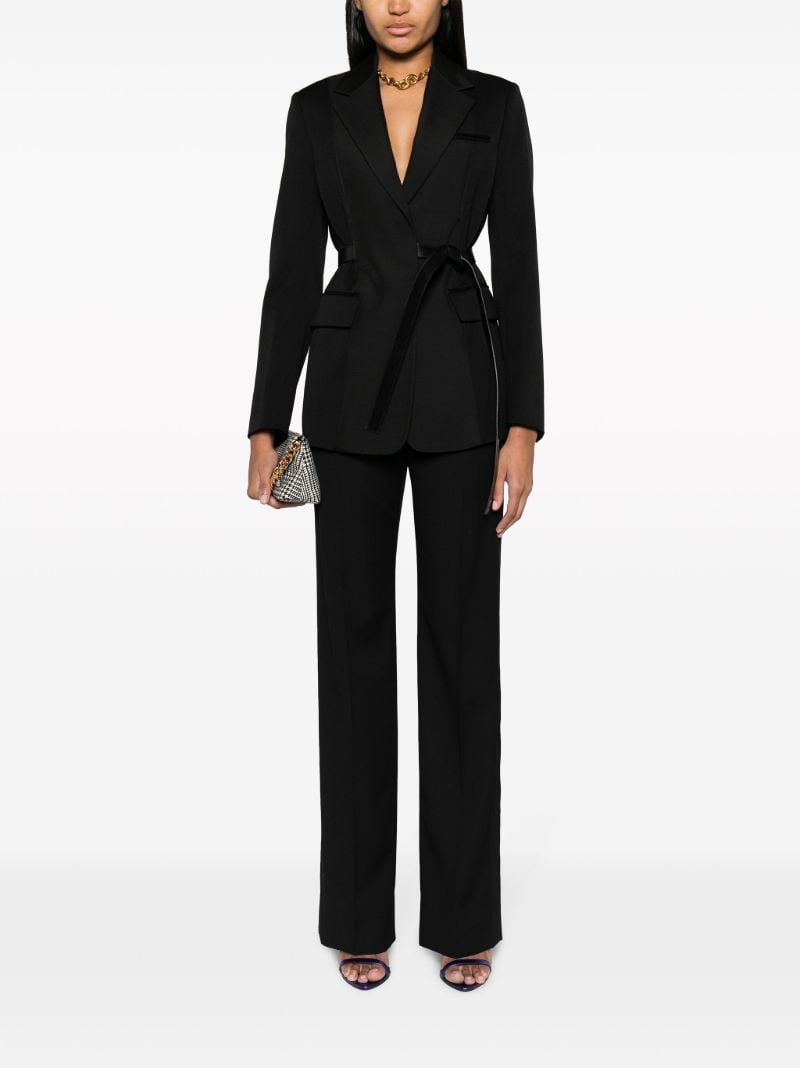 Black Belted Single-breasted Blazer