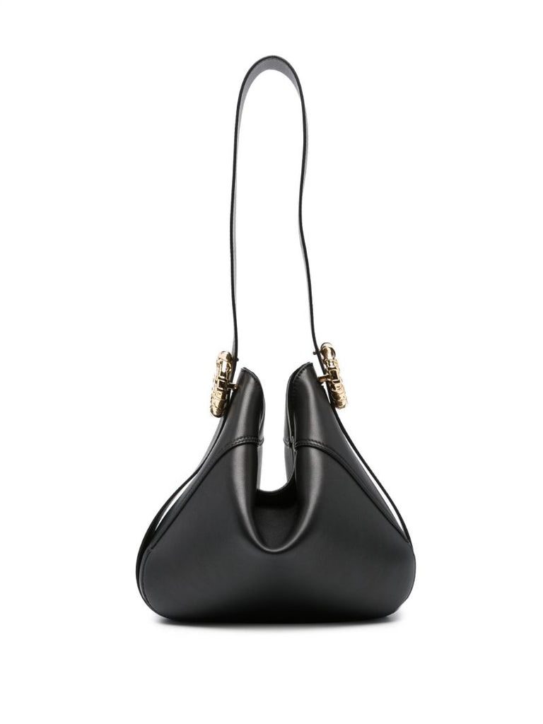 Black MÃ_x0083_Â©lodie Leather Shoulder Bag