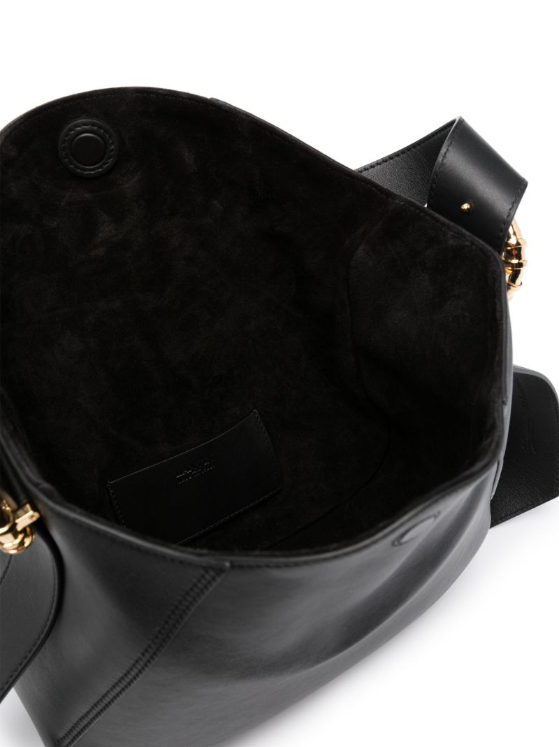 Black MÃ_x0083_Â©lodie Leather Shoulder Bag