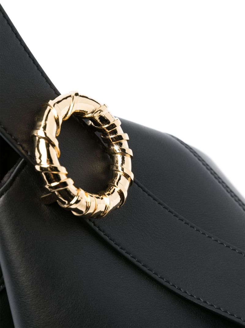 Black MÃ_x0083_Â©lodie Leather Shoulder Bag