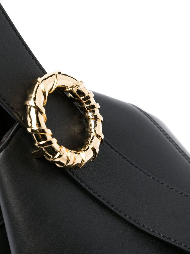 Black MÃ_x0083_Â©lodie Leather Shoulder Bag