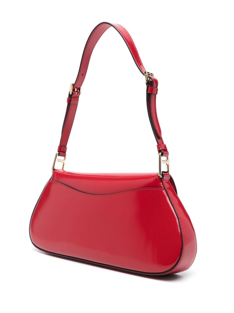 Red Cleo Leather Shoulder Bag