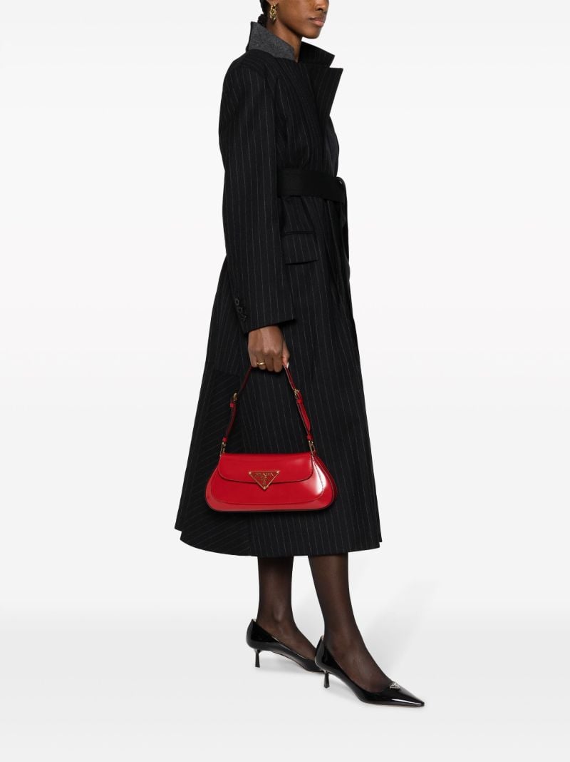 Red Cleo Leather Shoulder Bag