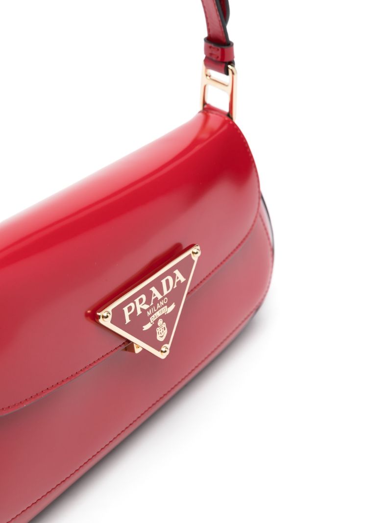Red Cleo Leather Shoulder Bag