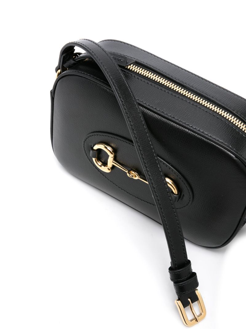 Black Gucci Horsebit 1955 Small Shoulder Bag