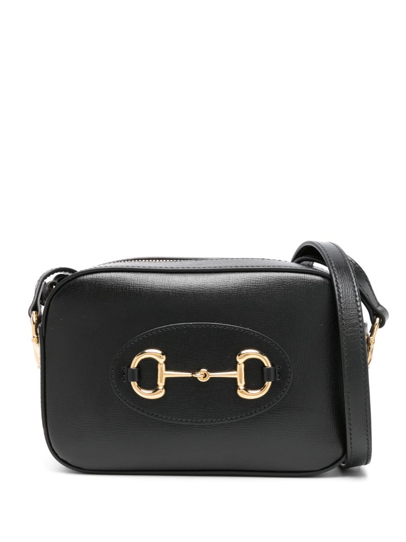 Black Gucci Horsebit 1955 Small Shoulder Bag