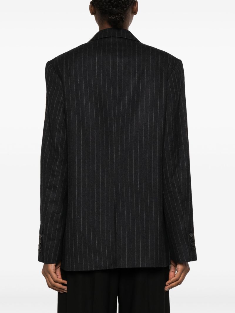 Gold Double-breasted Wool Blazer