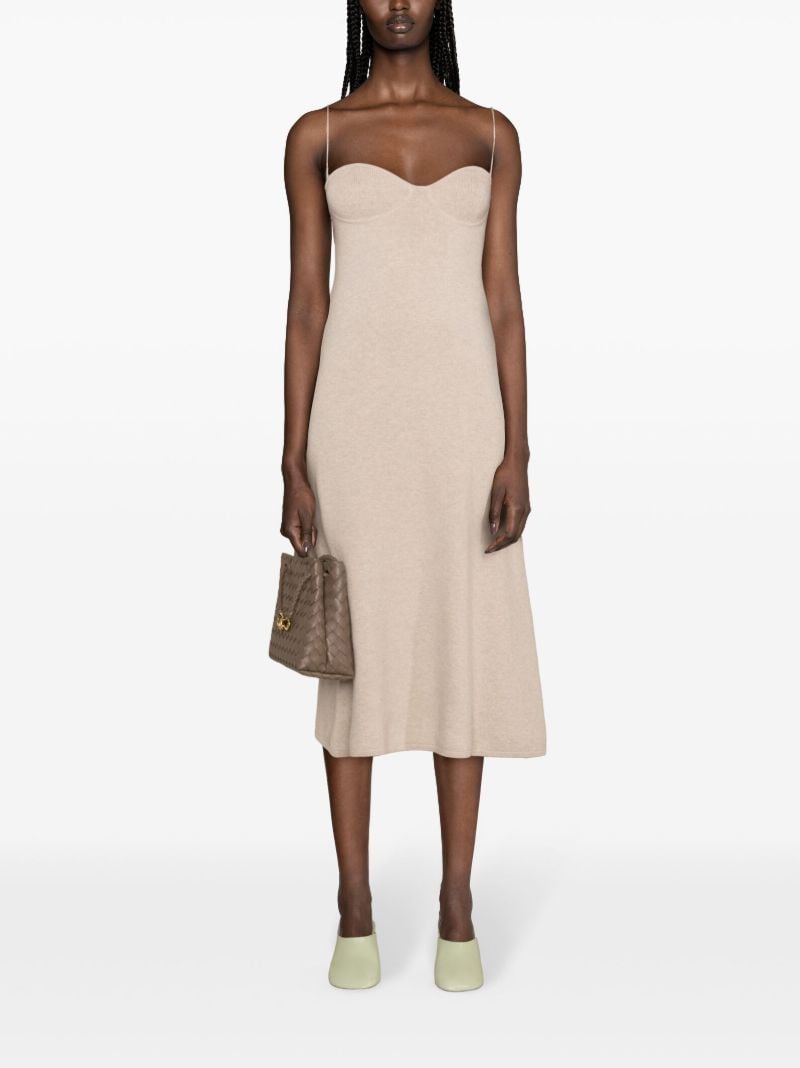 Beige Ally Cashmere Midi Dress