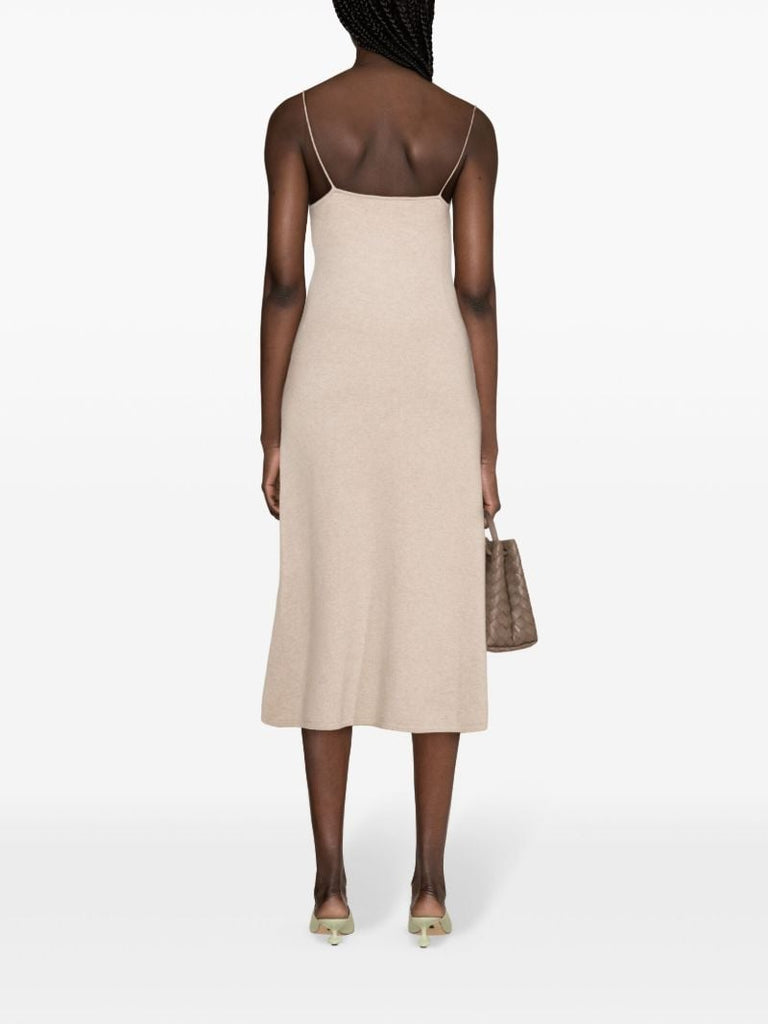Beige Ally Cashmere Midi Dress