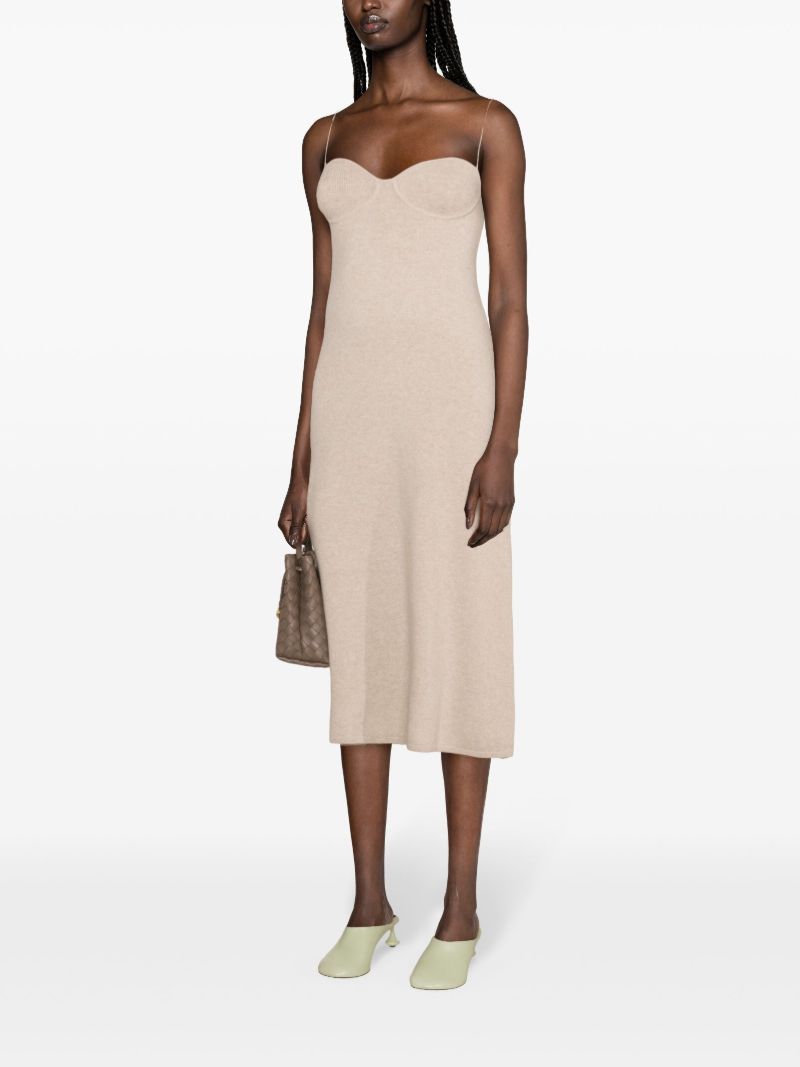 Beige Ally Cashmere Midi Dress