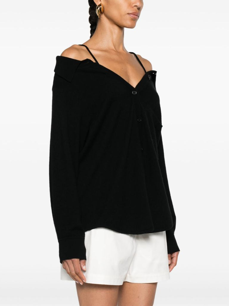 Black Colleen Cashmere Cardigan