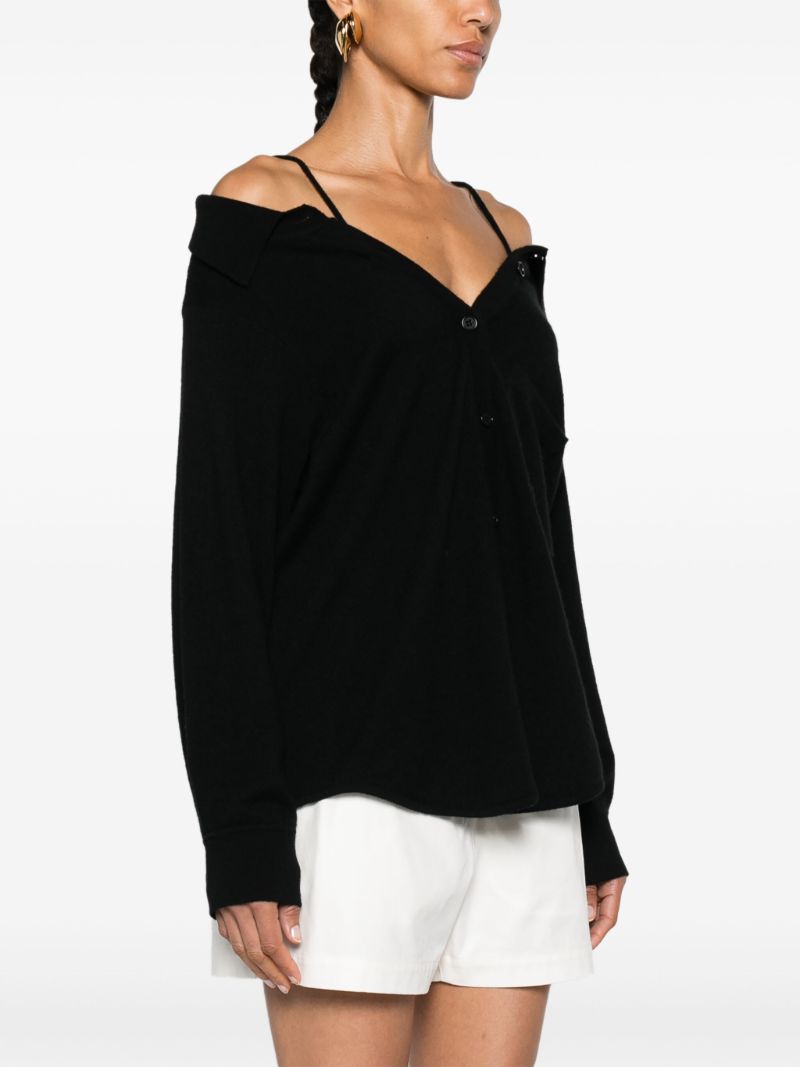 Black Colleen Cashmere Cardigan