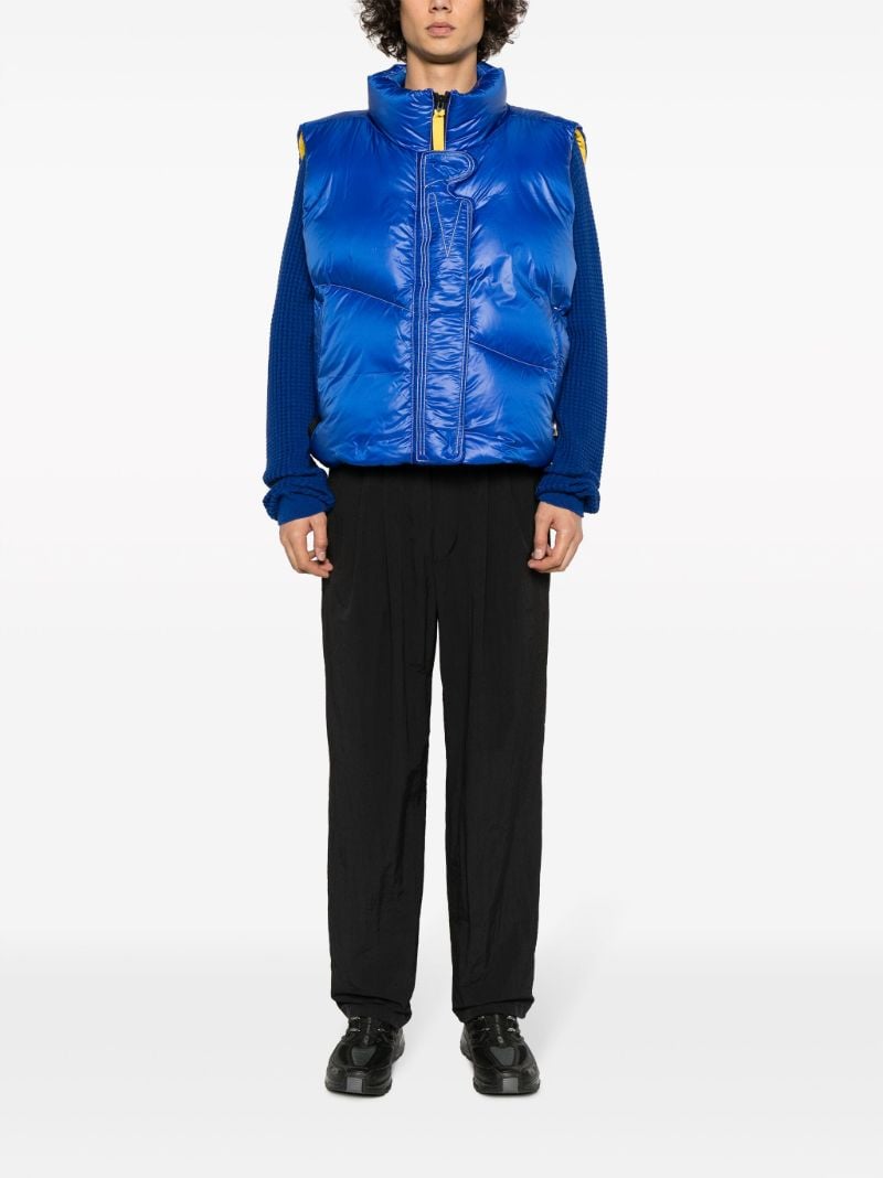 X Pyer Moss Blue Cg Disc Vest 001 Quilted Gilet