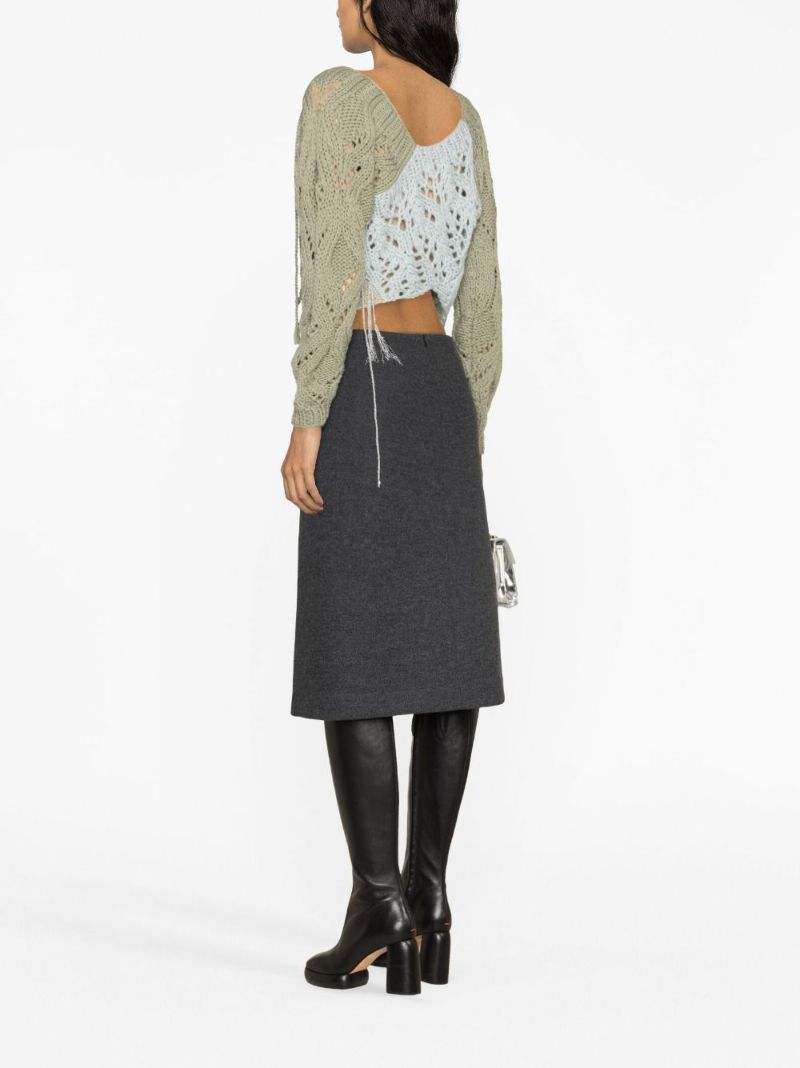 Green Toula Patchwork Wool Sweater